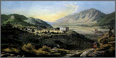 View from Bergisel. Oil painting around 1850. From 'Bergisel' by Michael
Forcher.